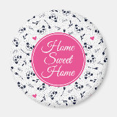 Niedliches Panda Muster Design. Magnet (Vorne)