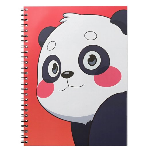 Niedliches Panda-Notebook für Kinder Notizblock (Vorderseite)
