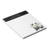 Niedliches Panda-Paar in Bamboo Wasserfarbe Notepa Notizblock (angewinkelt)