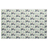 Niedliches Panda Pair & Bamboo Wasserfarbmuster Stoff (Fat Quarter (45,7 x 55,9 cm))