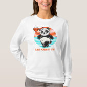 Niedliches Panda "Panda-monium of Liebe" T-Shirt (Vorderseite)