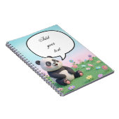 Niedliches Panda-Personalisiert-Notebook für Kinde Notizblock (Rechte Seite)