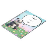 Niedliches Panda-Personalisiert-Notebook für Kinde Notizblock (Linke Seite)