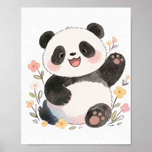 Niedliches Panda-Poster Poster (Vorne)