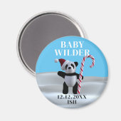 Niedliches Panda Pregnancy Announcement Magnet (Vorderseite/Rückseite)
