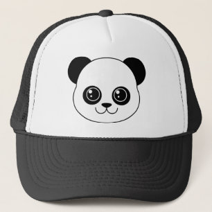 Niedliches Panda-Schwarz-Süßholz Truckerkappe