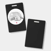 Niedliches Panda- und Polar-Bärentier Ausweis (Vorder- & Rückseite)