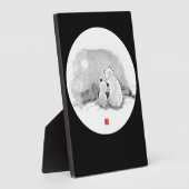 Niedliches Panda- und Polar-Bärentier Fotoplatte (Seite)