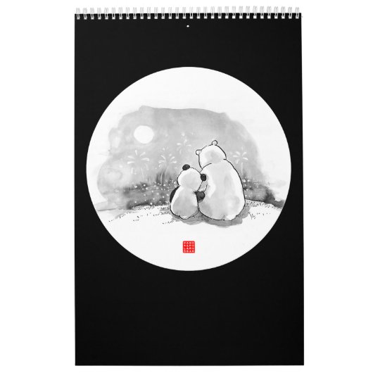 Niedliches Panda- und Polar-Bärentier Kalender (Titelbild)