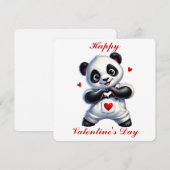 Niedliches Panda - Valentinstag-Karte Dankeskarte (Vorne/Hinten)