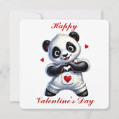 Niedliches Panda - Valentinstag-Karte Dankeskarte (Vorderseite)