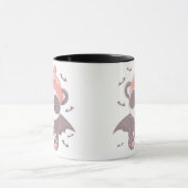 Niedliches Panda Vampire mit Ghost & Bats Hallowee Tasse (Zentrum)