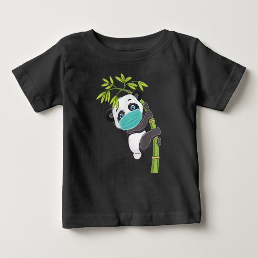 Niedliches Panda Wear Maske Funny Panda Geschenk Baby T-shirt (Vorderseite)