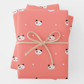 Niedliches Panda Wrapping Paper-Set Geschenkpapier Set (Beispiel)