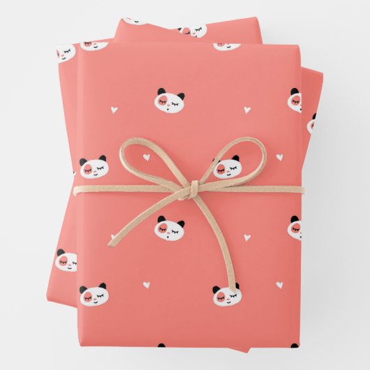 Niedliches Panda Wrapping Paper-Set Geschenkpapier Set (Beispiel)