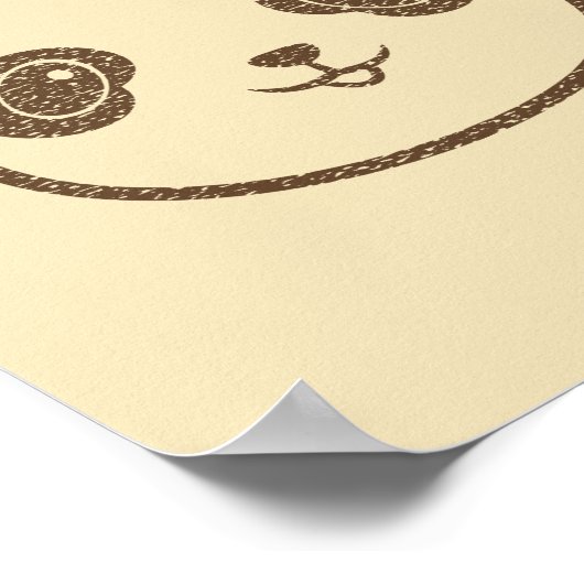 Niedliches Panda Zeichnend Poster (Ecke)