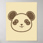 Niedliches Panda Zeichnend Poster (Vorne)