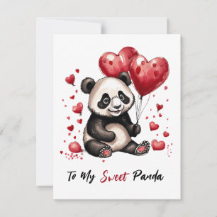 Niedliches Panda-Zollvalentin Feiertagskarte