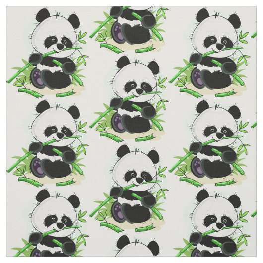 Niedliches Pandagewebe 4/4 Stoff (Muster)