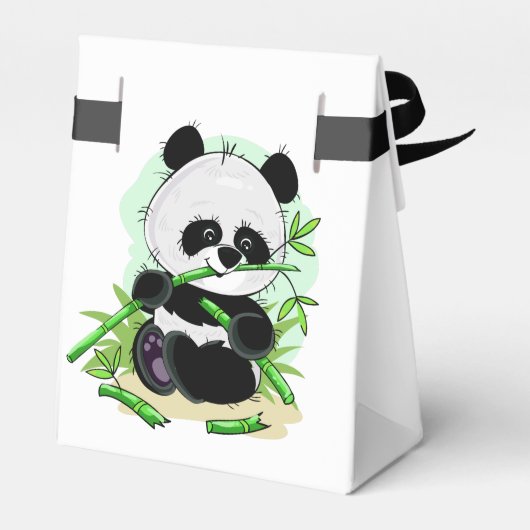 Niedliches Pandas benutzerdefiniertes Textfeld Geschenkschachtel (Rückseite)