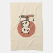 Niedliches Pandas-Design Geschirrtuch (Vertikal)