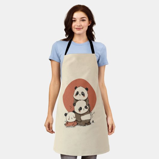 Niedliches Pandas-Design Schürze (Getragen)