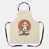 Niedliches Pandas-Design Schürze (Vorderseite)