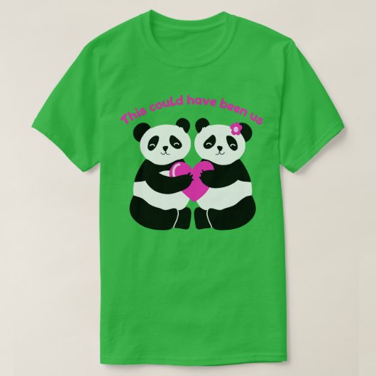Niedliches Pandas Paar 2 T-Shirt (Design vorne)