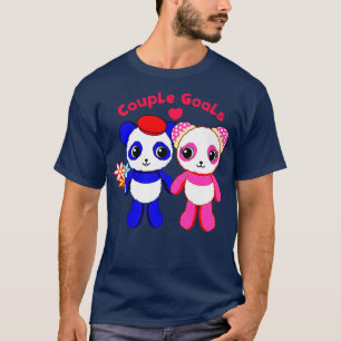Niedliches Pandas-Paar T-Shirt
