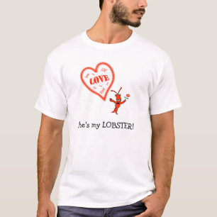 Niedliches Panzerkrebs-/Hummer-Herz-Shirt T-Shirt