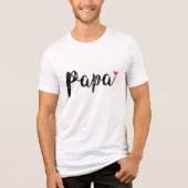 Niedliches Papa- und Mini-Fun-Script und Herz Tri-Blend Shirt (Vorderseite)