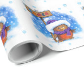 Niedliches Papier der Peace Robin-Umhüllung auf we Geschenkpapier (Rolleneckpunkt)
