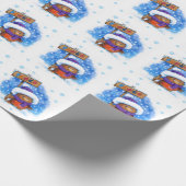 Niedliches Papier der Peace Robin-Umhüllung auf we Geschenkpapier (Ecke)