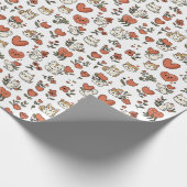 Niedliches Papier für Katzen und Herz-Kreislauf-Ve Geschenkpapier (Ecke)