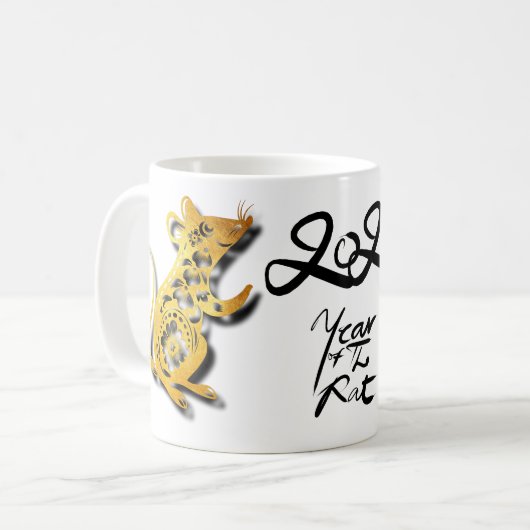 Niedliches Papier-geschnitten Chinesisch Neujahr R Kaffeetasse (Vorderseite Links)