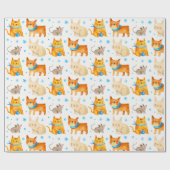 Niedliches Papier zum Abpacken von Haustieren Geschenkpapier (Flach)