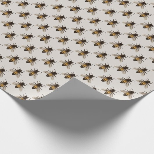 Niedliches Papier zum Wrapping von Bienen Geschenkpapier (Ecke)