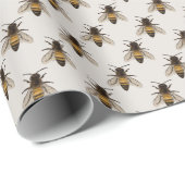 Niedliches Papier zum Wrapping von Bienen Geschenkpapier (Rolleneckpunkt)