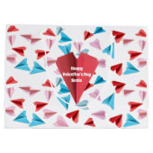 Niedliches Papierflugzeug, Tag der Valentine Große Geschenktüte (Rückseite)