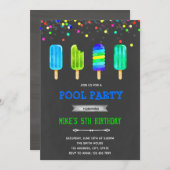 Niedliches Pappeleis zum Geburtstag Einladung (Vorne/Hinten)