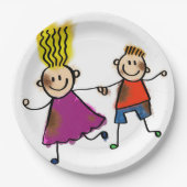 Niedliches Pappteller (Vorderseite)