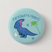 Niedliches Parasaurolophus Button (Vorderseite)