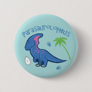 Niedliches Parasaurolophus Button