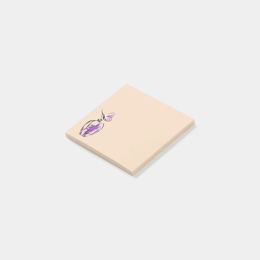 Niedliches Parfümmode-Illustrationsbriefpapier Post-it Klebezettel (angewinkelt)