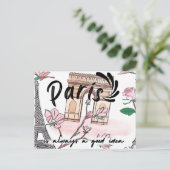 Niedliches Paris Frankreich ist immer eine gute Id Postkarte (Stehend Vorderseite)