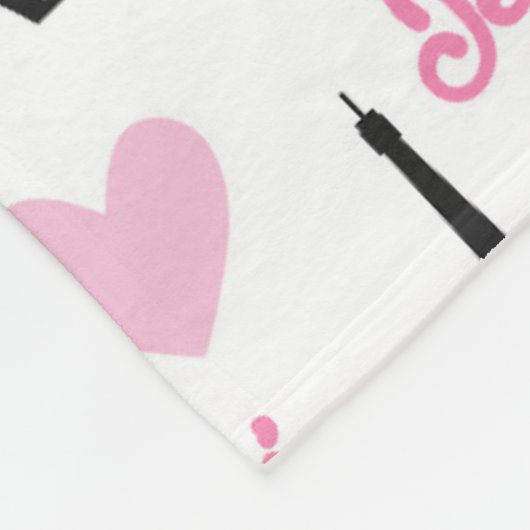 Niedliches Pariser Muster Wohngestaltung Fleece De (Ecke)