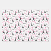 Niedliches Pariser Party Geschenkpapier Set (Vorderseite 2)