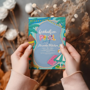 Niedliches Party am Pool, Abschluss Einladung