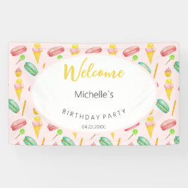 Niedliches Party Aquarellfarben-Illustrationsmuste Banner