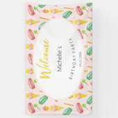 Niedliches Party Aquarellfarben-Illustrationsmuste Banner (Vertikal)